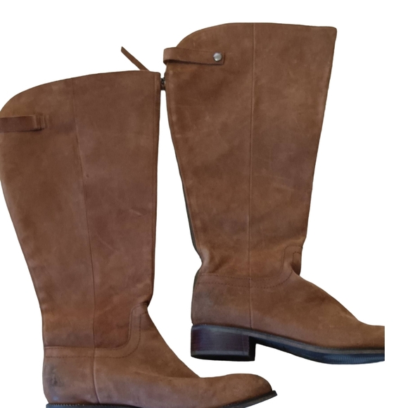 Franco Sarto Tan Over the Knee Boots With Zipper Closure - Picture 2 of 9